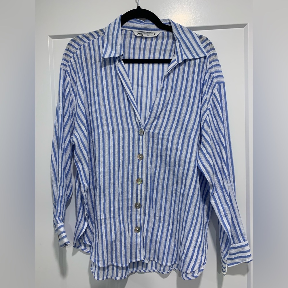 Zara striped blouse